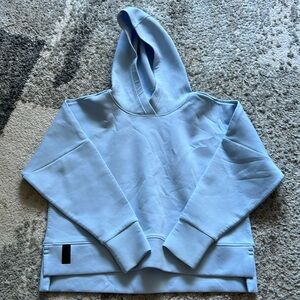 cropped blue unrl hoodie